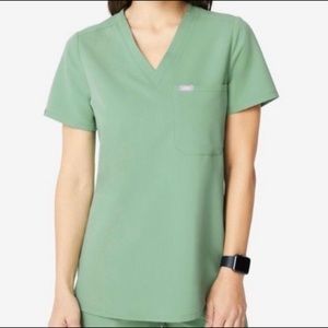 Figs Jade Catarina One-Pocket Scrub Top, Size S